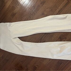 Aerie Off-White Ribbed Lounge Pants